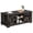 #1 Black, variant on Rectangular Rustic Coffee Table, Sliding Barn Door Storage, 4+1 Legs Extra Stability, Industrial Farmhouse Style