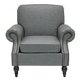 thumbnail image 5 of BARNUT Accent Chair,Armchair with Comfy Upholstered,Living Room Chair with Arms and Wood Legs,Set of 1,PU Leather in Gray, 5 of 5