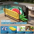 thumbnail image 5 of Sunmthink Outdoor Poolside Storage Cart with Wheels, 3-Tier Wicker Towel & Toy Organizer for Pool, Gray, 5 of 7