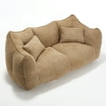 thumbnail image 4 of Kumix Soft Beanbag Chair with High Resilience Foam Core for Two People, the Comfortable Square Recliner Sofa, Ideal for Family Members, Friends Engaged in Games, Reading, Watching TV, Coffee, 4 of 7