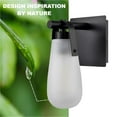 thumbnail image 3 of Claxy Matte Black Wall Sconce with Raindrop Frosted Glass Shade, 3 of 6