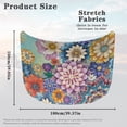 thumbnail image 5 of KUIFORTI Car Hood Cover Breathable Hood Covers for Cars, Mandala Flower Car Decor for Women All Weather Protection Protection Stylish Automotive Exterior Accessories, 5 of 6