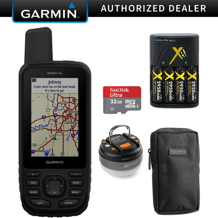 Garmin GPSMAP 66s Loaded TOPO U.S. &Canada Maps + Sandisk Ultra 32gb Memory Card