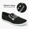 thumbnail image 3 of AOMAIS Women’s Slip On Canvas Shoes Sneakers Fashion Elastic Sneakers（Black US7）, 3 of 12