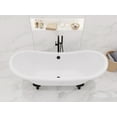 thumbnail image 7 of Anzzi Ft-Az132 Falco 70" Free Standing Acrylic Soaking Tub - Gold, 7 of 7
