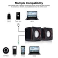 thumbnail image 2 of YiLBX Mini Portable USB Speaker, Compact Stereo Small Square Loudspeaker with 3.5mm Audio Jack for Laptop Desktop Computer, 2 of 7