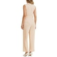 thumbnail image 3 of INSPIRAR CHIC Mono Corto Sin Mangas con Solapa para Oficina con Cinturón Talla XS Beige, 3 of 6