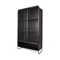thumbnail image 5 of Maklaine Polished Metal Mesh Door Display Cabinet in Brown, 5 of 7