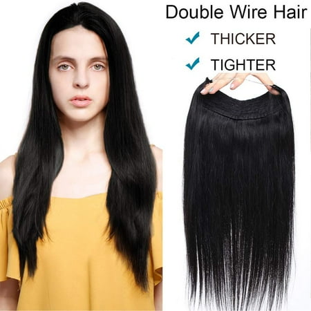 S Noilite Hidden Invisible Flip On Human Hair Extension One Piece