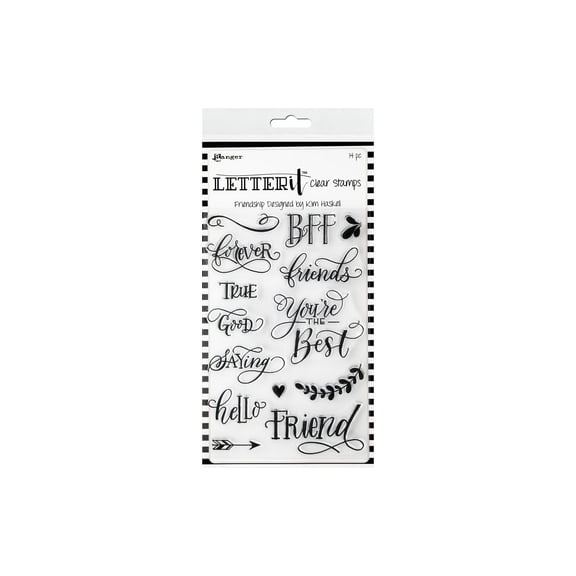 Ranger Letter It Clear Stamp Set Friendship