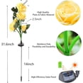 thumbnail image 6 of Solar Flowers Garden Lights Outdoor Waterproof [Updated] 2 Packs 10 Yellow Roses Solar Decorative Stake Lights for Patio Pathway Yard Lawn Decor, 6 of 16