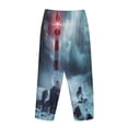 thumbnail image 3 of Lsque Lighthouse in a Stormy Sea Print Women's Pajama Pants, Lounge Pant - Comfortable Home Wear,Elastic Waistband, Stylish Design-XX-Large, 3 of 9