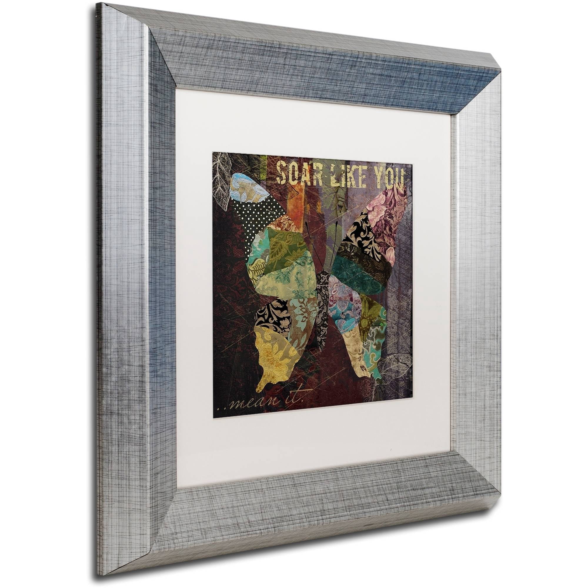 Trademark Fine Art "Winging It II" Canvas Art by Color Bakery White Matte, Silver Frame