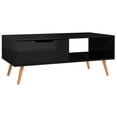 thumbnail image 2 of vidaXL Coffee Table High Gloss Black 100x49.5x43 cm Engineered Wood, 2 of 4