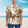 thumbnail image 4 of Balery Western Desert Cowboys1 Print Men's Hawaiian Shirts Short Sleeve Beach Shirt Relaxed Fit Vacation Button Down Shirts-Medium, 4 of 9