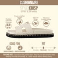 thumbnail image 2 of Cushionaire Crisp Women’s Slide Sandal – Faux Leather Cutout Slip-On with Artisan Stitching & Memory Foam, Wide Widths Available, 2 of 19