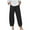 A01 Black, variant on Womens Pants with Pockets Plus Capri Pants for Women 3 Pack Wide Leg Pants Women Petite Length Womens Cargo Pants High Waisted Tall