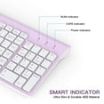 thumbnail image 4 of Wireless Keyboard and Mouse Combo, Cimetech Quiet Keyboard and Adjustable DPI Mouse Set, 2.4GHz USB Ultra Slim Silent Computer Keyboard and Mouse for Laptop, PC, Notebook, Desktop-Purple, 4 of 7