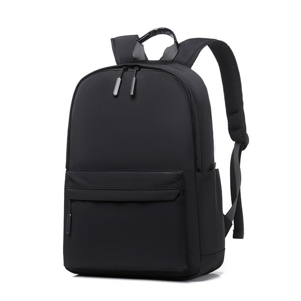 Mochila básica clásica para estudiantes de 14 pulgadas, liviana, adecuada para viajes de negocios - negro