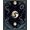 Navy Blue Gold, Pattern 20, variant on Design&I 8'x10' Washable Area Rug Snake Witchy Celestial Moon Design With Gothic Mystical Star Border for King Size Bedroom, Under Bed, Sleek Flatweave Pet Friendly