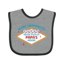 Inktastic Las Vegas Stays at Papa's Boys or Girls Baby Bib