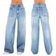 thumbnail image 5 of Sunloudy - Pantalones vaqueros para mujer, pantalones de pierna ancha transpirables que combinan con todo con bolsillos para vacaciones, citas, fiestas, compras Sunloudy  XS, S, M, L, 5 of 6
