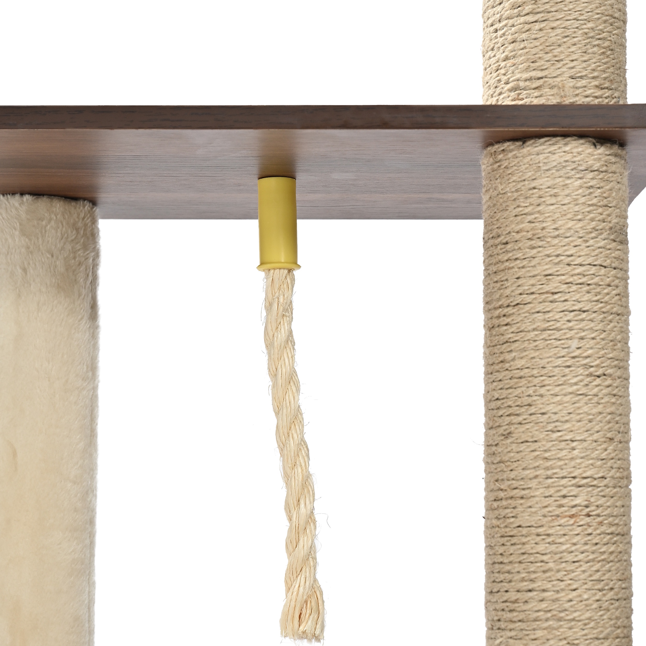Vibrant Life 6-Level 56" Cat Tree with Grooming Brush and Condo, Beige
