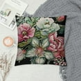 thumbnail image 2 of COMIO  Watercolor Vintage Rose Decorative Throw Pillow Cover Case, Peony Succulents Outdoor Pillow Cases Square Standard Cushion Covers for Sofa Couch Bed Car, 2 of 5