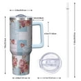 thumbnail image 2 of OBREWU Pioneer Flower Tumbler with Handle and Lid,40oz Pioneer Flower Double Wall Vacuum Insulated Tumbler,Pioneer Flower Cups Gift for Women and Men, 2 of 7