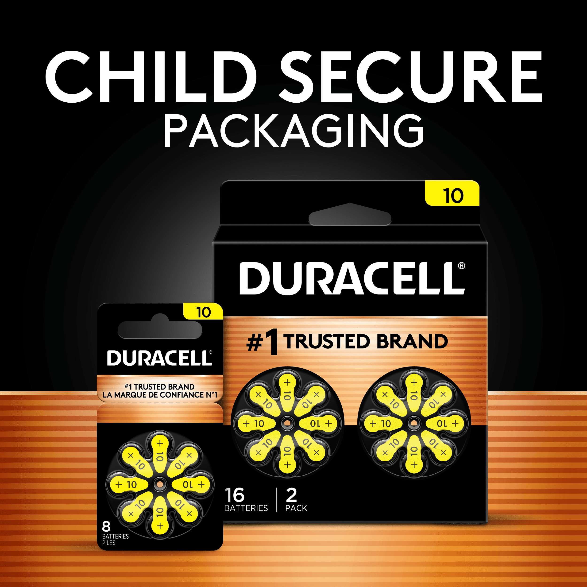 (6 pack) Duracell Size 10 Yellow Hearing Aid Batteries, 8 Pack