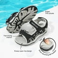 thumbnail image 4 of Dream Pairs Kids Sports Sandals Girls Boys Outdoor Summer Beach Athletic Sandals Casual Walking Sandals 170891_K BLACK/LIGHT/GREY Size 2, 4 of 7