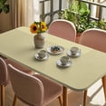 thumbnail image 3 of Yellow Solid Color Table Cloths for 3 Foot Rectangle Tables, Aesthetics Contemporary Luxury Patio Waterproof Elastic Fitted Tablecloths, Washable Rectangular Table Cover for Camping, 3 of 8