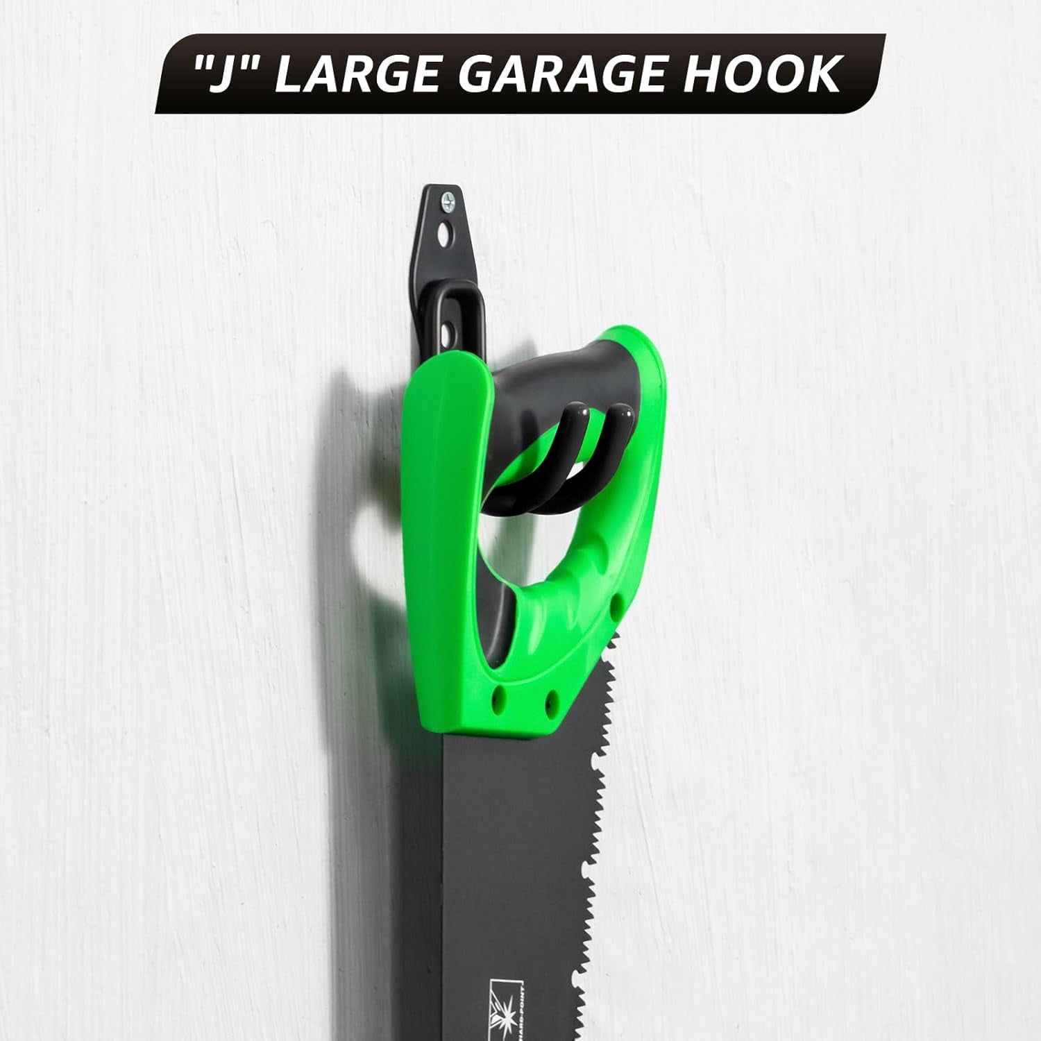 30 Pack Utility Steel Heavy Duty Wall Mount Garage Hooks,with Anti-Slip Coating,for Hanging Bikes,Ladder,Ropes,Bulk Items,Power,Yard and Garden Tools