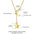 thumbnail image 7 of Silvora 14K Gold Plated Long Necklaces for Women Trendy Drop Moon Star Pendant Lariat Y-Necklaces Adjustable Long Chain Dainty Jewelry Gifts for Girlfriend Wife Valentine's Day, 7 of 7