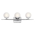 thumbnail image 4 of 3 Light Bath Vanity In Mid-Century Modern Style-7.75 Inches Tall And 24.5 Inches Wide Kichler Lighting 45582Ch, 4 of 7