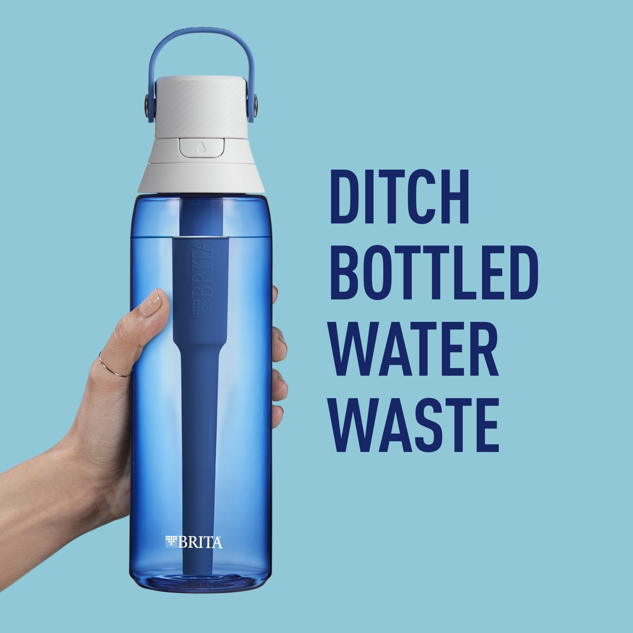 Brita 26oz Sapphire Premium Leak Proof Filtered Water Bottle with Straw