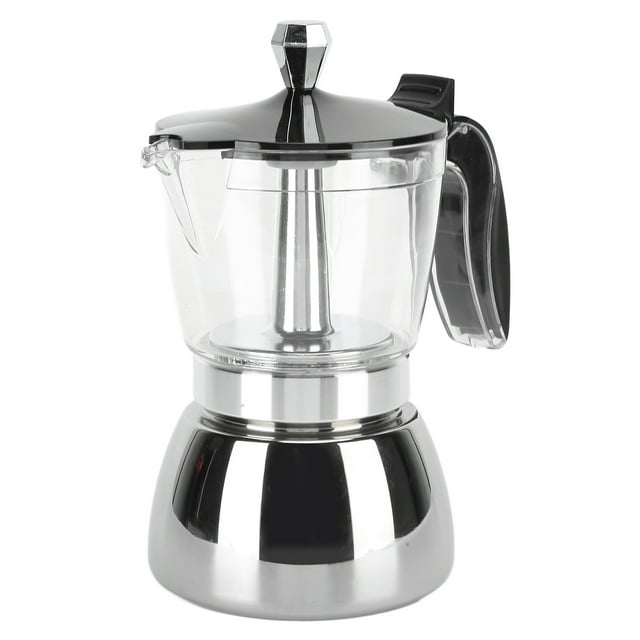 Machine à expresso, 6 tasses sur la cuisinière Machine à expresso en acier inoxydable Moka Pot Machine à expresso Ménage Brassage Café Moka Pot