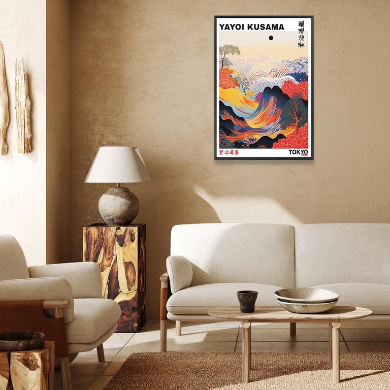 ADALE Vintage Yayoi Kusama Wave Poster Famous Famous Painting