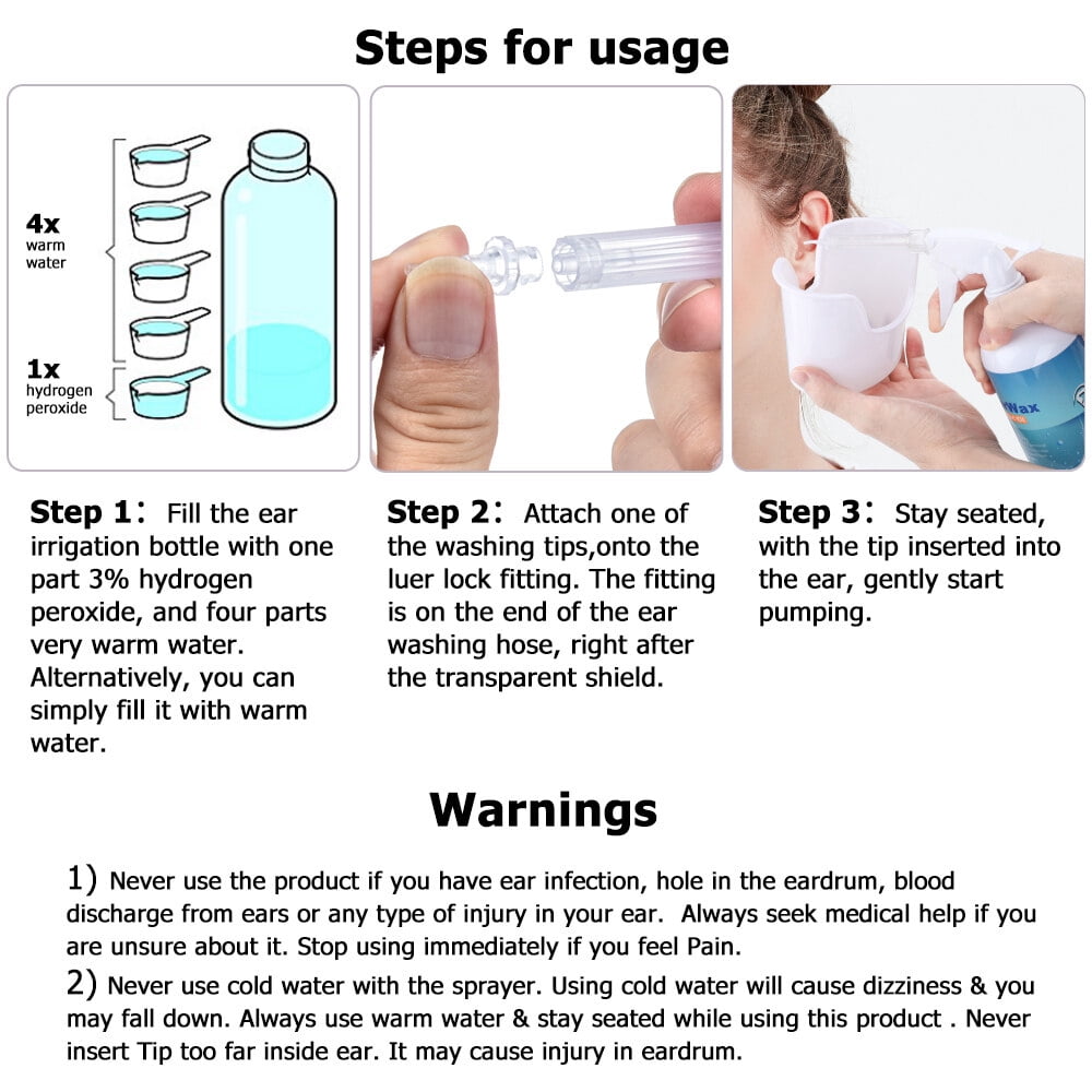 Ear Wax Removal Kit, Ear Syringes,Earwax Cleaner System -Ear Wax Washer for Adults & Kids 500ml