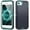 Black+Green, variant on JTCASES for iPhone 7 / 8 / SE 2022 & 2020 Case, Shockproof Anti-drop PC Frame Anti-slip Strip Silicone Back Shell Rugged Anti-scratch for iPhone 7 / 8 / SE 2022 & 2020 (4.7") - Black