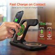 HyperGear 15-Watt PowerFold X-Ray 4-in-1 Foldable Wireless Charging Stand, 16046