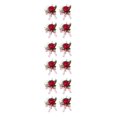 thumbnail image 4 of Sonducket Sueño de novias Ramo de flores artificiales con un toque de elegancia de flores artificiales Boda fácil de usar Vino rojo pecho flo Type1 NO1, 4 of 6