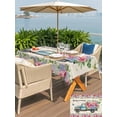 thumbnail image 5 of Outdoor Tablecloth with Umbrella Hole for Patio/Picnic/Party/Camping, Spring Waterproof Table Cloth Rectangle Table Cover Washable, Farmhouse Retro Truck Botanical Rose Butterfly (54"x 80"), 5 of 8