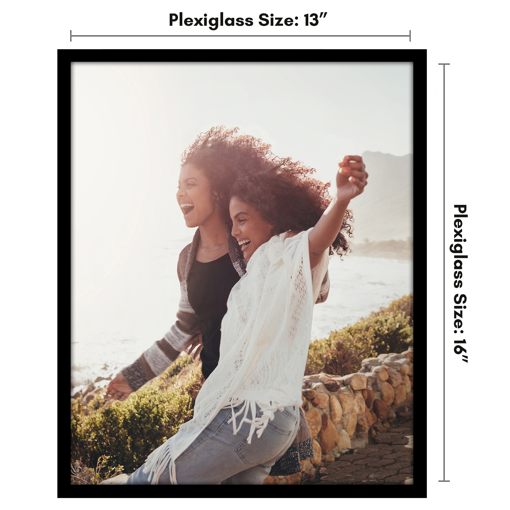 Americanflat 13x16 Picture Frame with Polished Plexiglass