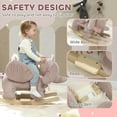 thumbnail image 5 of Qaba Baby Rocking Horse with Seat, Kids Ride On Elephant Rocker with Realistic Sound and Safety Belt for 18 to 36 Months, Brown, 5 of 9
