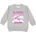 thumbnail image 2 of Inktastic My Grandma Loves Me Unicorn Toddler Sweatshirt, 2 of 4