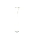 thumbnail image 4 of 73" Tall Metal Torchiere Floor LED Lamp with Halo design, Matte White finish, 4 of 6
