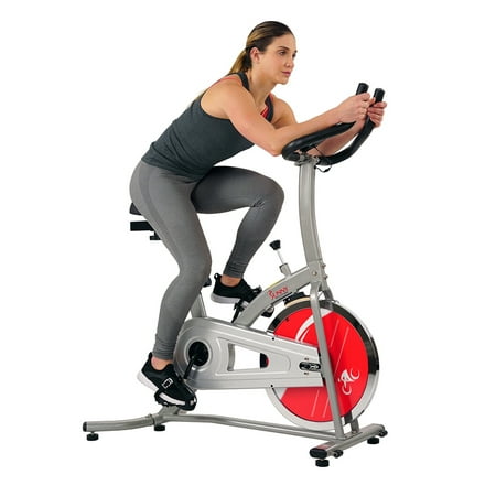 Sunny Health & Fitness Indoor Cycling Stationary Exercise Bike with Digital Monitor and 22 LB Flywheel - SF-B1203