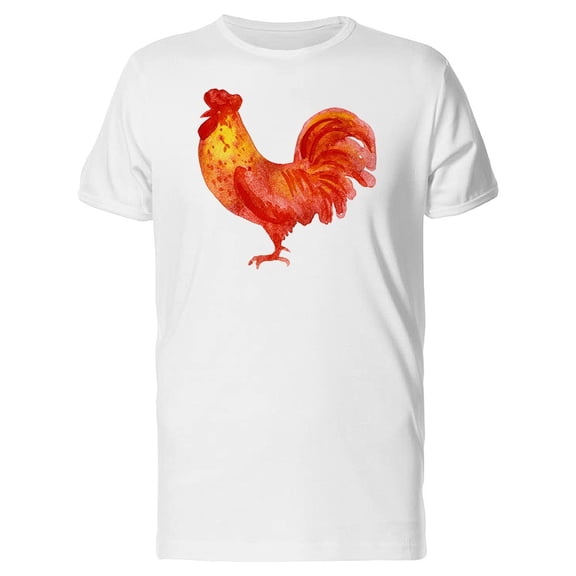 Beautiful Orange Rooster Tee Men's -Image by Shutterstock