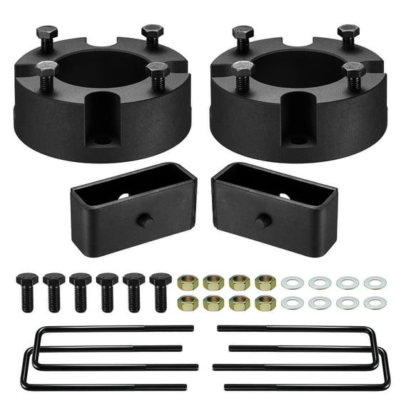 SPEEDWOW 3" Front and 2" Rear Leveling Lift Kits Compatible with Toyota Tundra, Leveling Lift Kit for 2007-2021 Tundra 2WD 4WD, 6061 T6 Aluminum Billet Strut Spacers